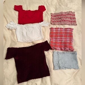 Set of 6 Tube Tops